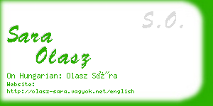 sara olasz business card